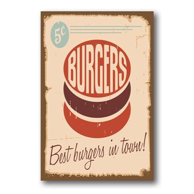 foto: Placa Best Burgers In Town