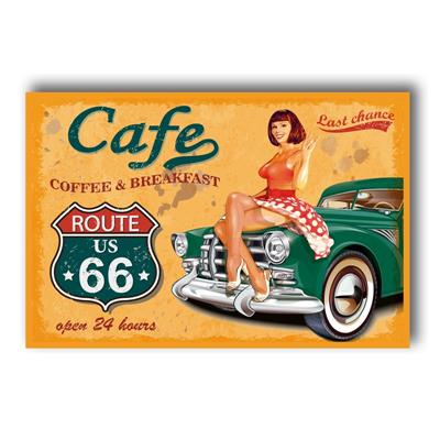 foto: Placa Cafe Route 66