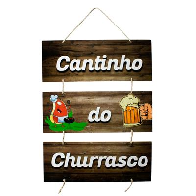 foto: Placa Com Corda Cantinho do Churrasco