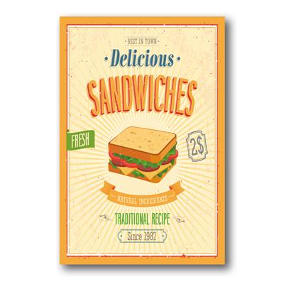 foto: Placa Delicious Sandwiches
