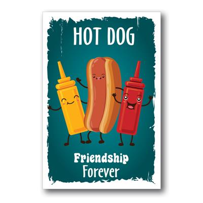 foto: Placa Hot Dog Friendship Forever