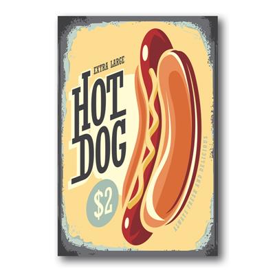 foto: Placa Hot Dog Retrô