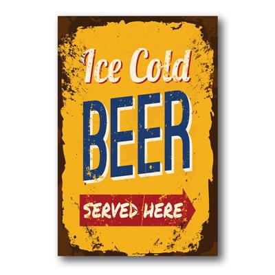 foto: Placa Ice Cold Beer Served Here