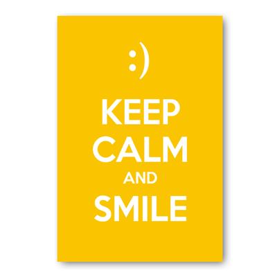 foto: Placa Keep Calm And Smile