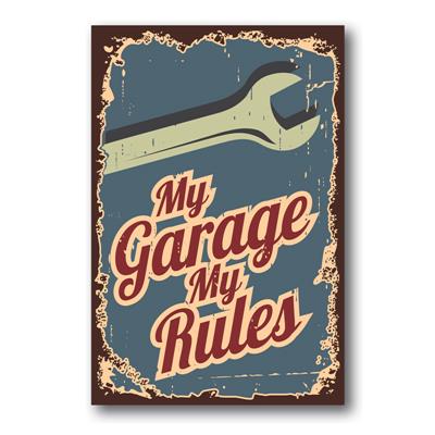 foto: Placa My Garage My Rules