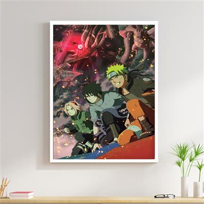 foto: Placa Naruto, Minato e Sasuke