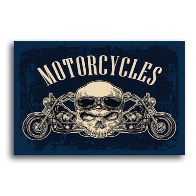 foto: Placa  Skull Motorcycle